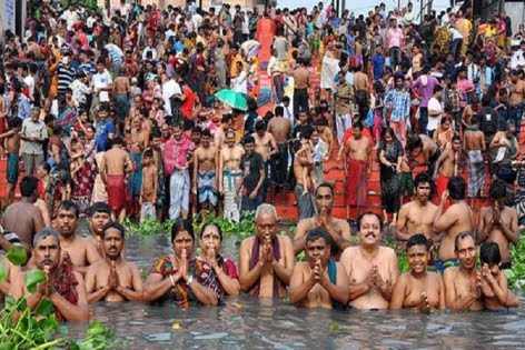 দু’বছর পর লাঙ্গলবন্দে মহাষ্টমীর স্নানোৎসব অনুষ্ঠিত