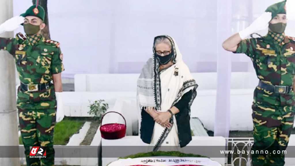 বনানী কবরস্থানে শহীদদের প্রতি প্রধানমন্ত্রীর শ্রদ্ধা প্রধানমন্ত্রী, শহীদদের প্রতি শ্রদ্ধা